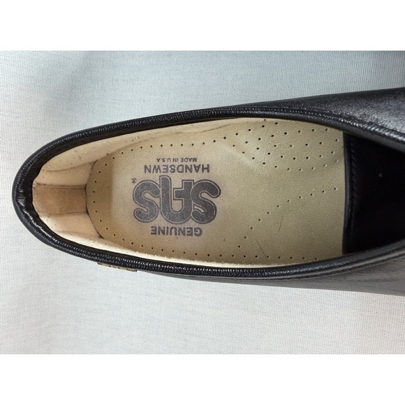 SAS SIESTA LACE UP WOMEN LOAFERS SIZE 11 BLACK LEATHER - Picture 4 of 13
